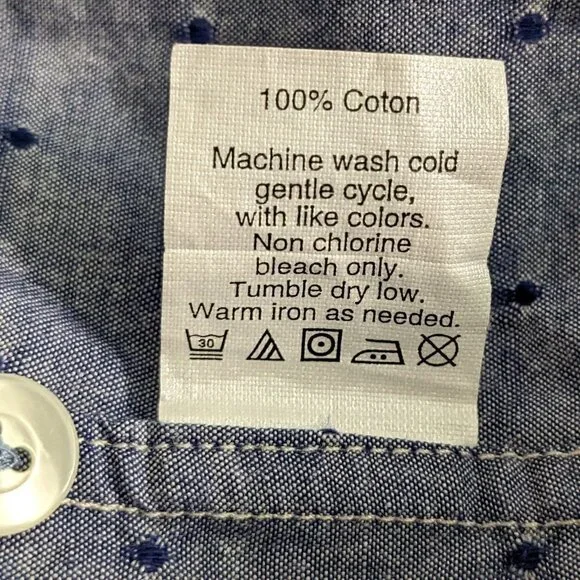 J. Crew Shirt Men's Size XL Blue White Button-up Slim Fit Long Sleeve Dotted - Picture 12 of 14